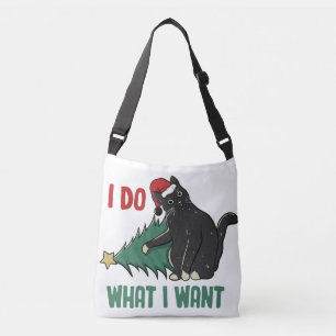Sac Ajustable Je fais ce que je veux Noël Black Cat vacances