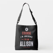 Sac Ajustable Je suis Allison (Dos)