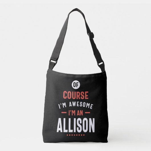 Sac Ajustable Je suis Allison (Devant)