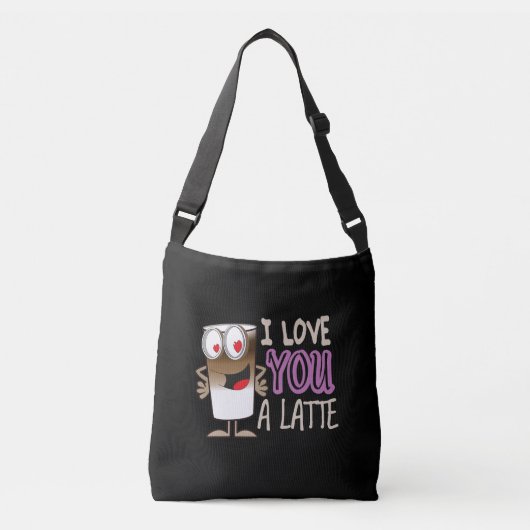 Sac Ajustable Je t'aime un latte (Devant)