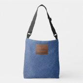 Sac Ajustable Jeans de denim bleu foncé moderne texture Patch en (Devant)