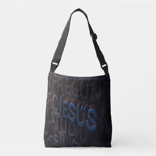 Sac Ajustable Jésus en Pierre Bleue Chrétien Dieu Amour (Devant)