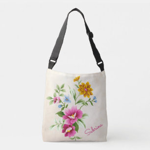 Sac Ajustable Joli Art Fleur sauvage coloré *PERSONNALISER*