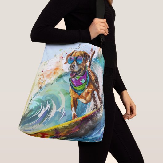 Sac Ajustable Joli chien de surf - Summer Fun Beach Pup (De près)