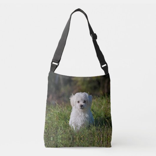 Sac Ajustable Joli chiot blanc (Devant)