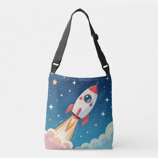 Sac Ajustable Joli fusée spatiale décollant (Devant)