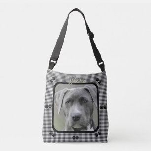 Sac Ajustable Joli Imprimé à carreaux Noir et Blanc Photo d'Anim