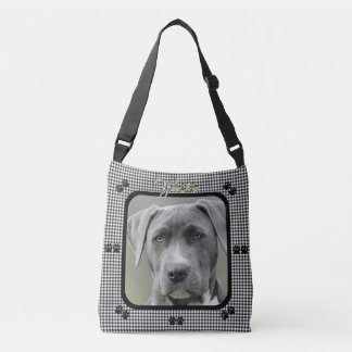 Sac Ajustable Joli Imprimé à carreaux Noir et Blanc Photo d'Anim