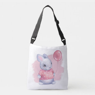 Sac Ajustable Joli lapin avec ballon rose