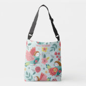 Sac Ajustable Joli Oiseaux et Motif Fleur Personnalisé (Devant)