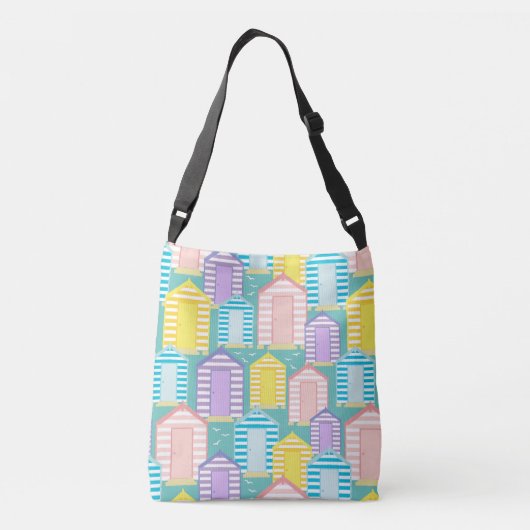 Sac Ajustable Joli Pastel Plage Rayé Hut Motif (Dos)