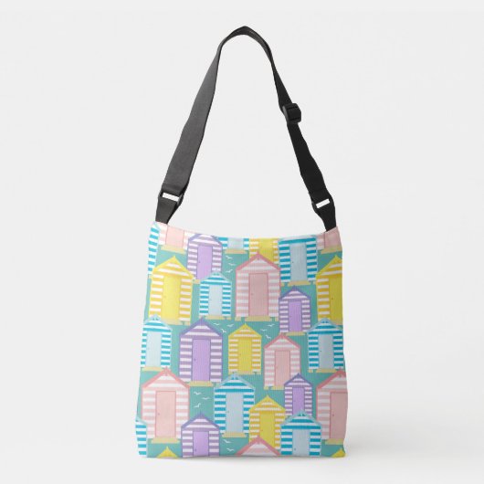 Sac Ajustable Joli Pastel Plage Rayé Hut Motif (Devant)