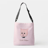 Sac Ajustable Joli petit cochon sur fond rose clair (Dos)