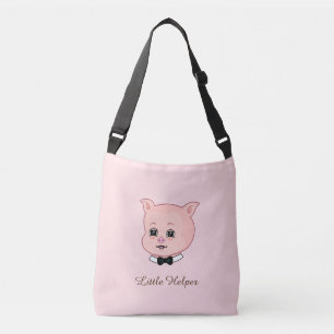 Sac Ajustable Joli petit cochon sur fond rose clair