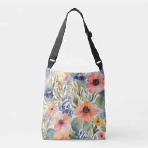 Sac Ajustable Jolie aquarelle Rose Fleurs