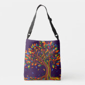 Sac Ajustable Jolie automne Arbre arc-en-ciel violet automne Tha (Dos)