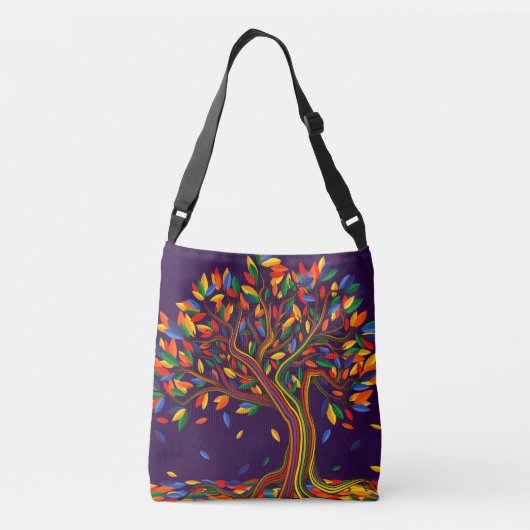 Sac Ajustable Jolie automne Arbre arc-en-ciel violet automne Tha (Dos)
