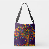 Sac Ajustable Jolie automne Arbre arc-en-ciel violet automne Tha (Devant)