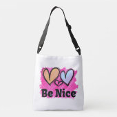 Sac Ajustable Jolis cœurs aquarelle sois gentil (Dos)