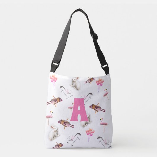 Sac Ajustable Jouer rose Motif monogramme (Devant)
