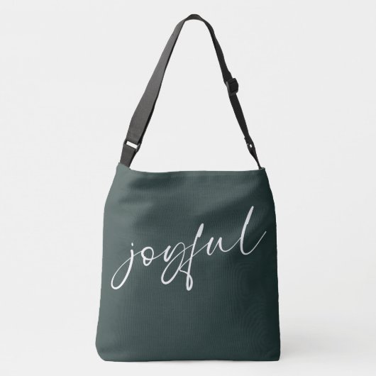 Sac Ajustable Joyeuse calligraphie moderne vert foncé (Dos)