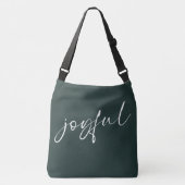 Sac Ajustable Joyeuse calligraphie moderne vert foncé (Devant)