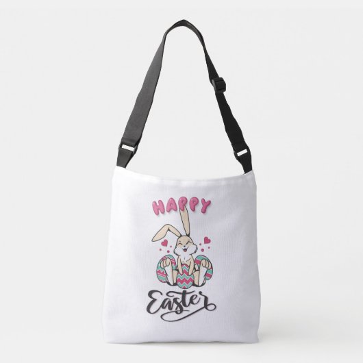 Sac Ajustable Joyeuses Pâques du charmant Lapin de Pâques (Devant)