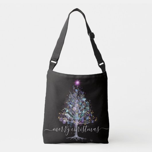 Sac Ajustable Joyeux arbre d'hiver scintillant de Noël (Devant)