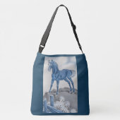 Sac Ajustable joyeux cheval en bleu (Dos)