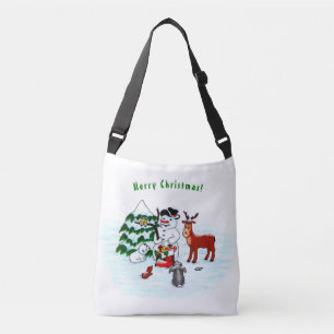 Sac Ajustable Joyeux Noël ! Bonhomme de neige avec des amis