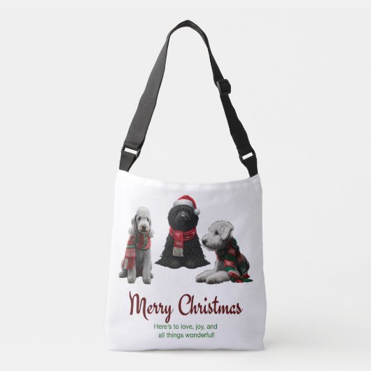 Sac Ajustable Joyeux Noël Chiens (Devant)