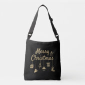 Sac Ajustable Joyeux Noël Ornements or (Devant)