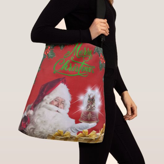 Sac Ajustable Joyeux Noël Santa Claus Snow Globe (De près)