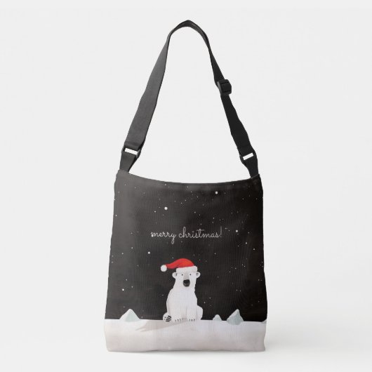 Sac Ajustable Joyeux Ours Polaire De Noël ! (Devant)