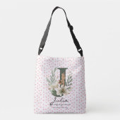 Sac Ajustable Julia's Graceful Charm - Boho Floral Monogramme (Dos)