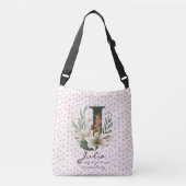 Sac Ajustable Julia's Graceful Charm - Boho Floral Monogramme (Devant)