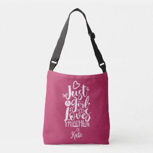 Sac Ajustable Juste Une Cool Magenta Et Un Triathlon Blanc
