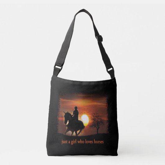 Sac Ajustable juste une fille qui aime les chevaux (Devant)