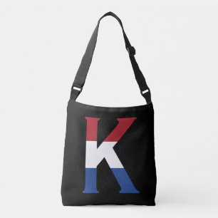 Sac Ajustable K Monogramme superposé sur le drapeau NLD sur cbcn