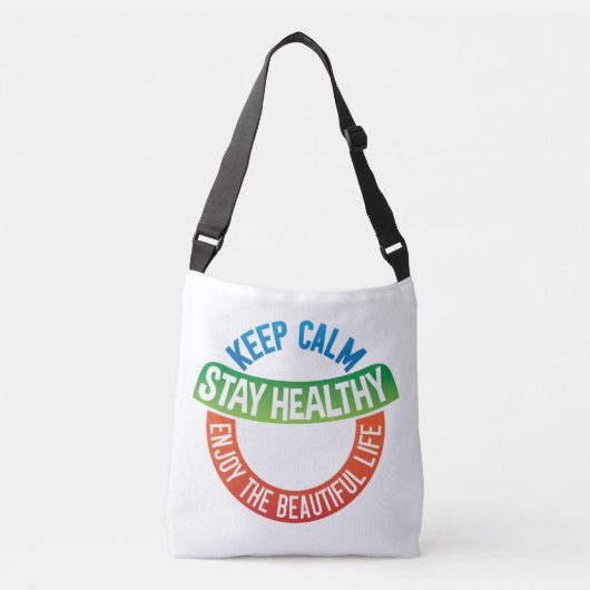 Sac Ajustable Keep Calm, Stay Healthy, Live Beautifully – Daily (Devant)
