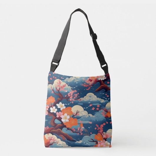 Sac Ajustable Kimono motif inspiré tissu japonais (Devant)