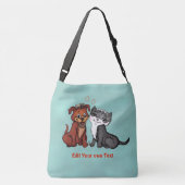 Sac Ajustable Kitty et Puppy, Modifier votre texte (Dos)