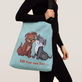 Sac Ajustable Kitty et Puppy, Modifier votre texte (De près)