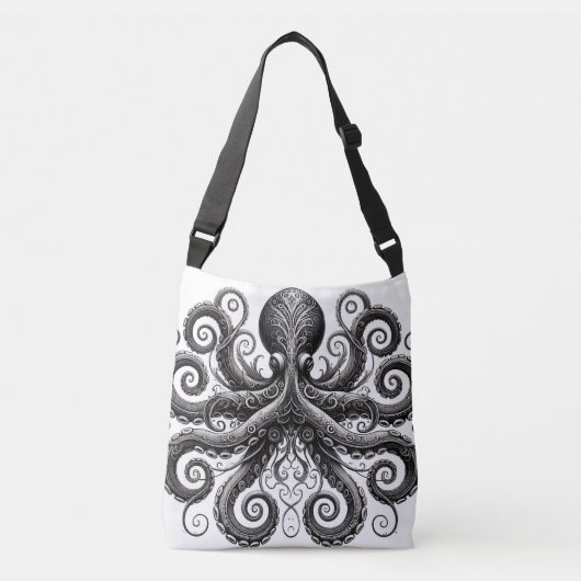 Sac Ajustable Kraken Steampunk Octopus Ornate Black (Devant)