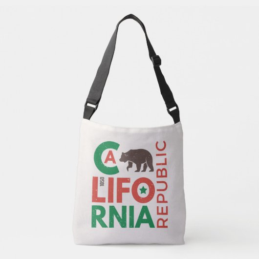 Sac Ajustable La Californie avec le logo d'ours gris (Devant)