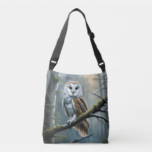 Sac Ajustable La chouette d'Amérique dans une forêt