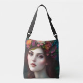 Sac Ajustable La déesse de l'amour Portrait de fleur étonnant (Devant)