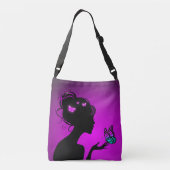 Sac Ajustable La femme papillons violets (Dos)