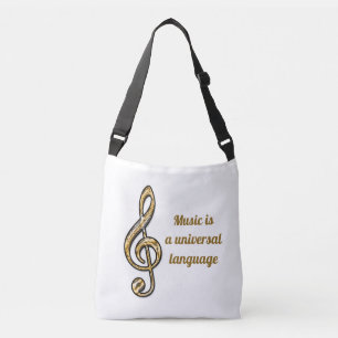 Sac Ajustable La musique est Universal Gold Silver Clé Symbole d