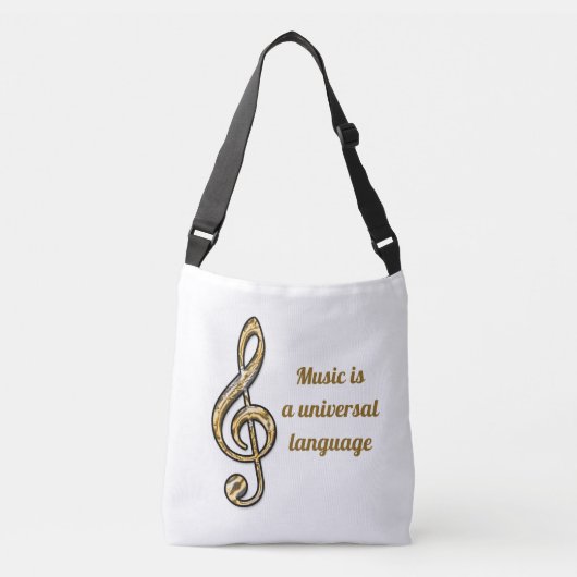 Sac Ajustable La musique est Universal Gold Silver Clé Symbole d (Devant)